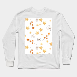 Minimalist Floral Pattern Long Sleeve T-Shirt